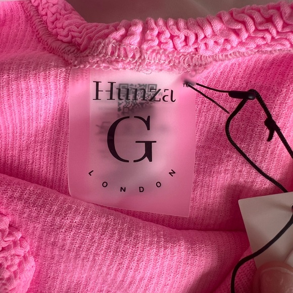 ❗️Sold❗️NWT Hunza G Pink Crinkle Tank Dress One Size 🩷 - Picture 7 of 14